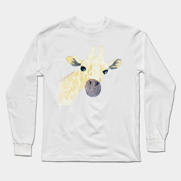 Giraffe Long Sleeve T-Shirt by Meher-Shiblee